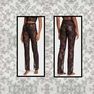 Black Sheer SOLD OUT NWT XXL Victoria’s Secret Rose Lace Pants